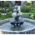 outdoor garden decoration metal bronze dolphin fountain sculpture